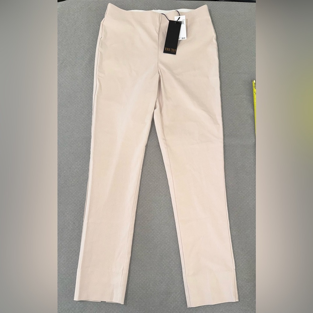 TRUTH Beige Slim Straight Pants